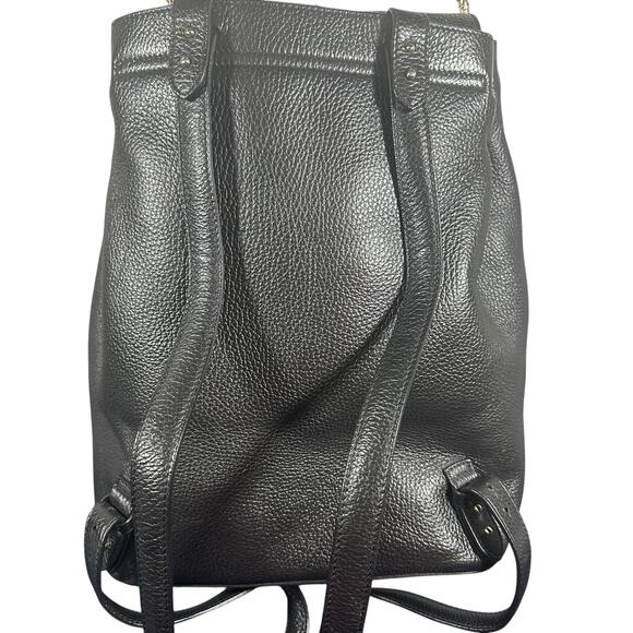 Cuyana Black Pebbled Leather Convertible Backpack Tote 13” original design main image 13